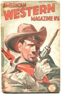 AMERICAN WESTERN MAGAZINE #6-1940s-RARE BRITISH PULP FICTION-ARCHER