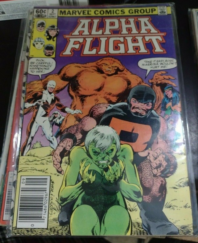 alpha flight  # 2 1983 marvel puck sasquach vindicator byrne KEY DISNEY newstand