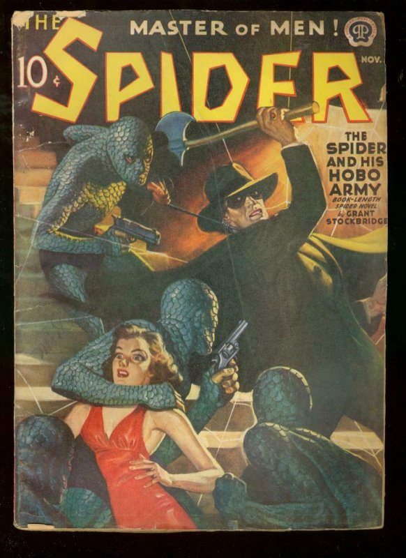 THE SPIDER NOV 1940 HOBO ARMY GGA STOCKBRIDGE TERROR G/VG 