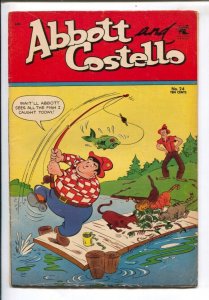 Abbott and Costello #24 1954-St John-Fishing cover-movie funny men-VG/FN