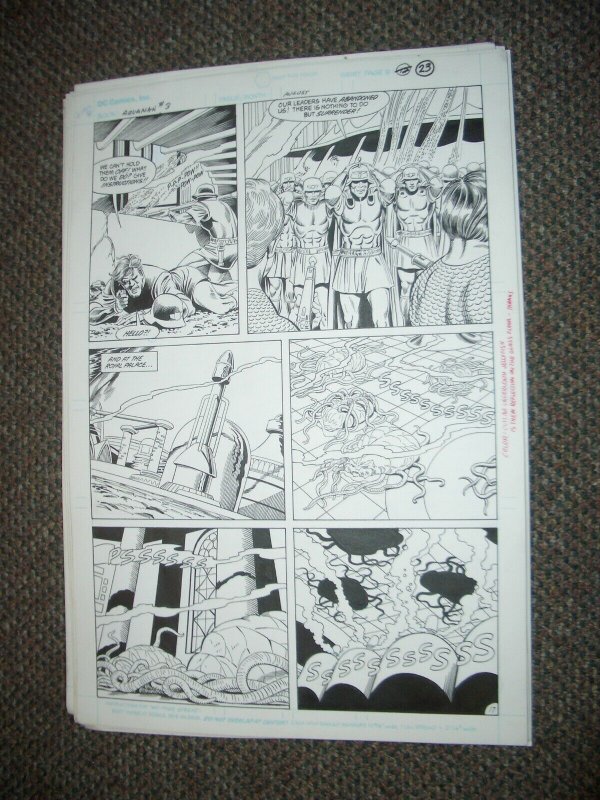 Curt Swan Original Art Aquaman #3 Page 17 -CURT SWAN 1989 