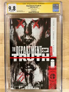 The Department of Truth #1 Secret Variant Cover (20) CGCSS 9.8 signed by Tyrion