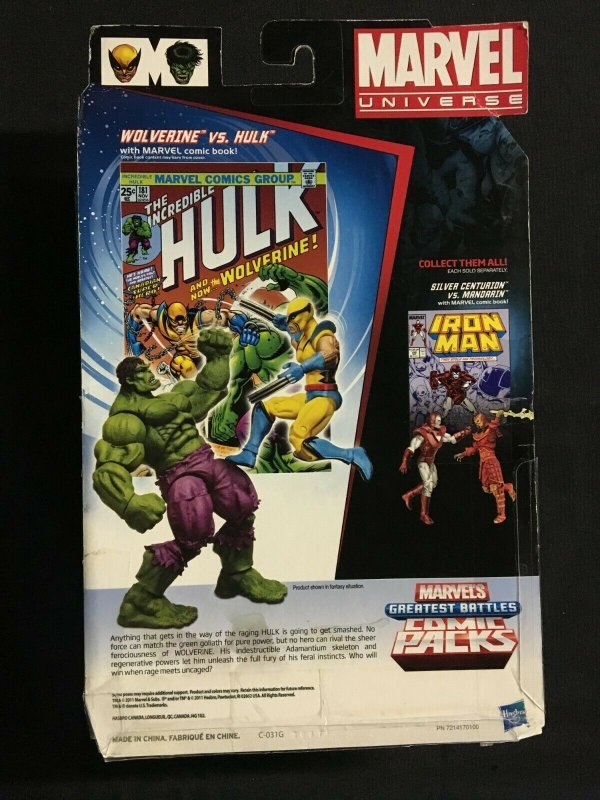 MARVEL GREAT BATTLES WOLVERINE V HULK SIGNED BY HERB TRIMPE INC HULK 181 REPRINT 