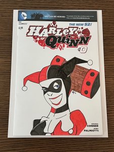 Harley Quinn #0 (2014). VF+. Blank Sketch-c. Signed/Sketched by Mike Furco.