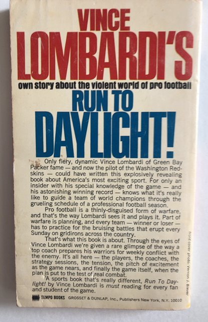 Vince Lombardi’s run to daylight,1969,189p,