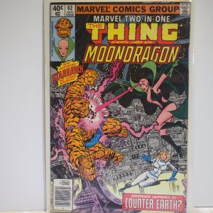 Marvel Two-in-One #62 (1980) Fine. Thing versus Moondragon! Starhawk appearance!