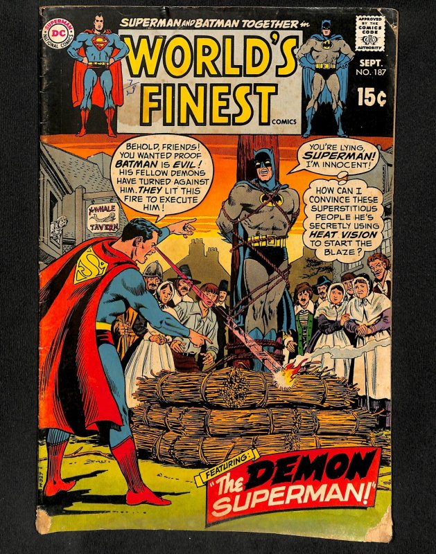 World's Finest Comics #187 Batman Superman!