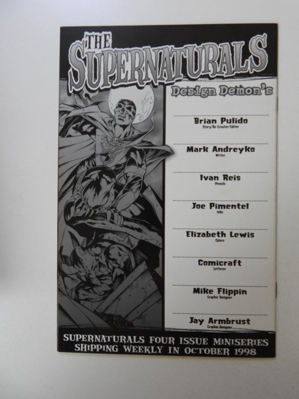 The Supernaturals Tour Book (1998) NM- condition