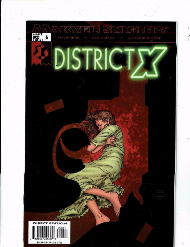 Lot of 5 District X Marvel Comic Books #6 7 8 9 10 BF2 