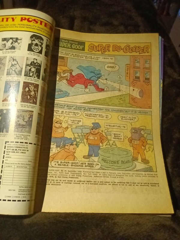 Super Goof 5 Issue Bronze Age Gold Key Comics Lot Run Set Collection Goofy...