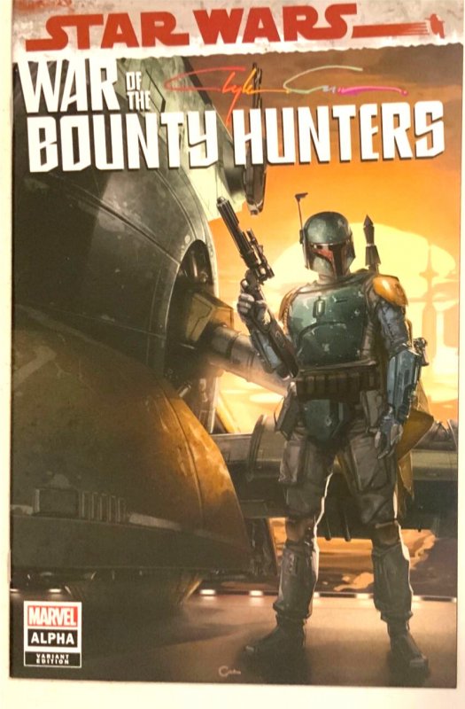 STAR WARS WAR OF THE BOUNTY HUNTERS ALPHA #1 CRAIN SIGNED TRADE/VIRGIN VARIANT