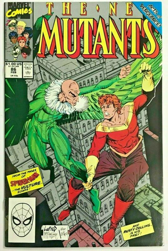 NEW MUTANTS#86 VF/NM 1990 FIRST ROB LIEFELD ON TITLE  MARVEL COMICS