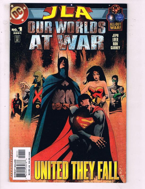 JLA Our Worlds At War #1 VF DC United They Fall Comic Book Johns 2001 DE10