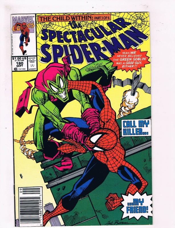 The Spectacular Spider-Man # 180 VF Marvel Comic Books Green Goblin Venom!! SW11