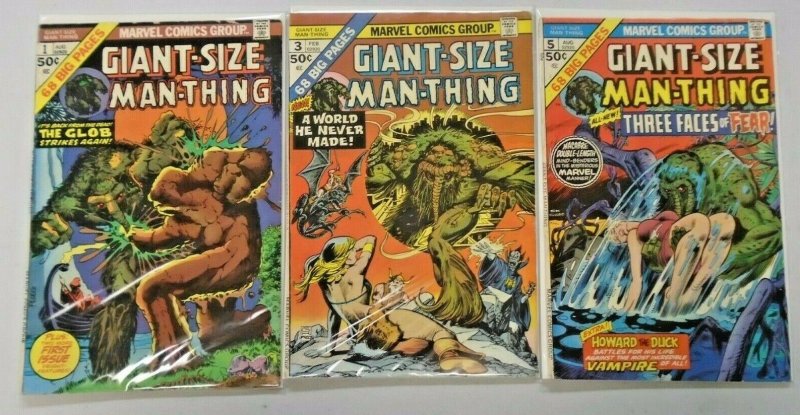 Giant-Size Man-Thing Lot #1,3,5 4.0 VG (1975)