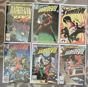 Daredevil #192,193,194,195,197,198 Klaus Janson 1982 Lot Marvel Comics