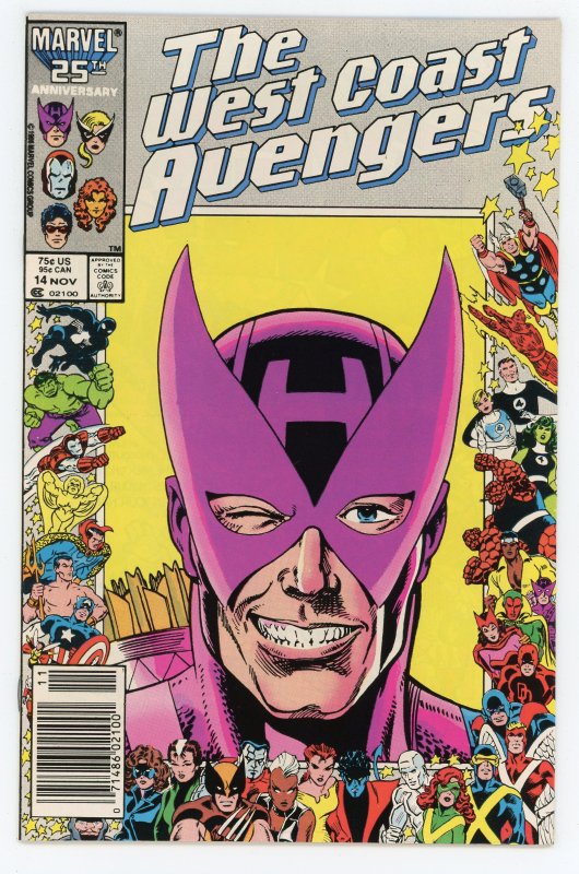 West Coast Avengers #14 Steve Englehart Al Milgrom Anniversary Frame Newsstan...