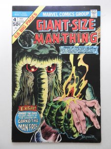 Giant-Size Man-Thing #4 (1975) Great Brunner Cover!! MVS Intact! Sharp VF-NM!!