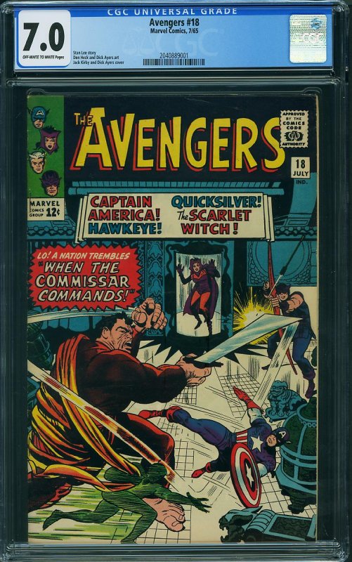 Avengers #18 (Marvel, 1965) CGC 7.0