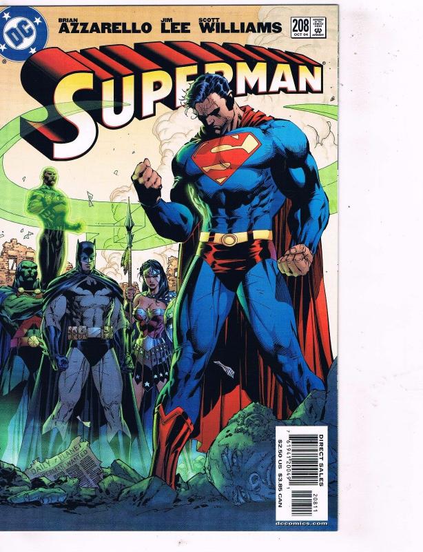 Superman # 208 NM 1st Print DC Comic Book Jim Lee Wonder Woman Batman Flash  J97 | Comic Books - Modern Age, Batman, Superhero / HipComic