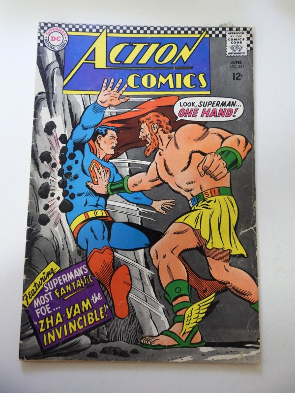 Action Comics #351 (1967) GD/VG Condition centerfold detached at one staple