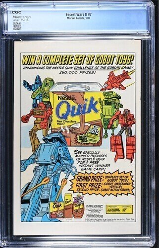 Secret Wars II #7 1986 Marvel Comics CGC 9.8 White Pages 016