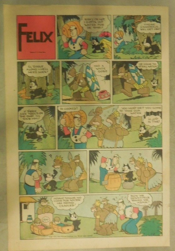 Felix The Cat Sunday Page by Otto Mesmer from 1/8/1939 Size: 11 x 15 inches 