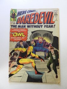 Daredevil #3 (1964) 1st appearance of The Owl apparent GD condition see desc