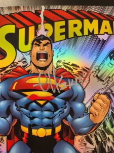 Superman #166 - Signed Ed McGuinness, Foil Cover/ Encased (9.0/9.2) 2001