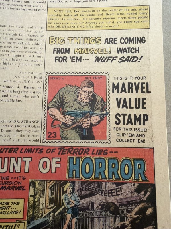 DR. Strange #1 Marvel Comics 1974 1st ongoing series Very Good