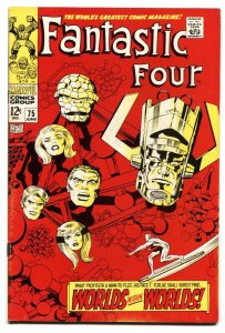 FANTASTIC FOUR #75 1968-SILVER SURFER-JACK KIRBY ART FN+