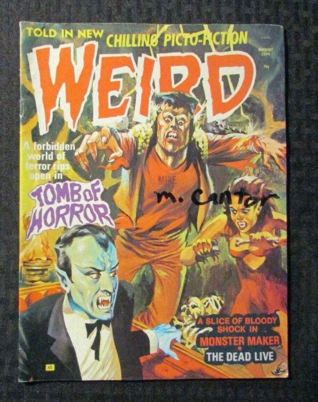 1974 WEIRD Eerie Magazine v.8 #4 FN 6.0 Tomb of Horror / Dracula & Frankenstein