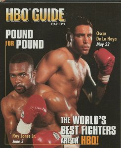 ORIGINAL Vintage May 1999 HBO Guide Magazine Oscar De La Hoya Roy Jones Jr 