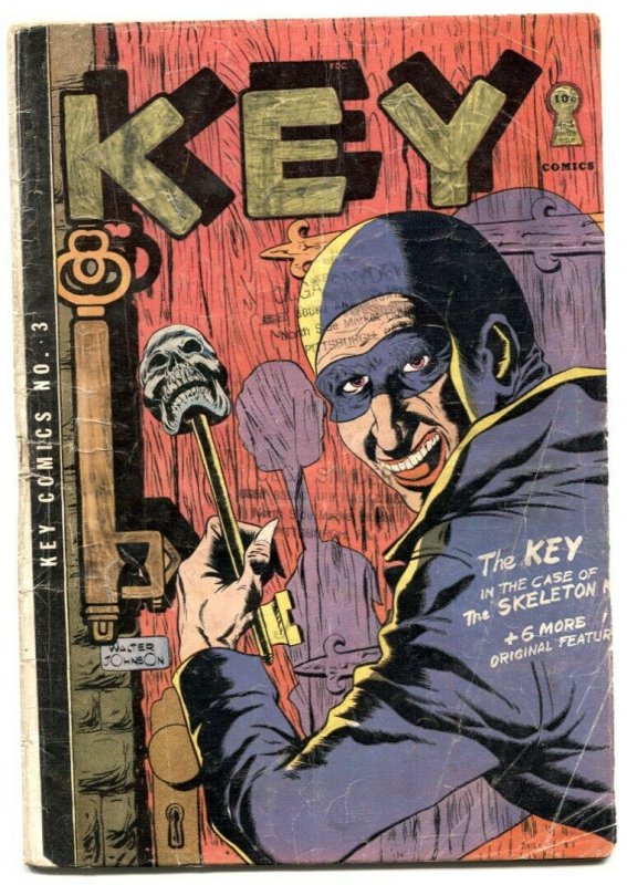 Key Comics #3 1945 Horror style cover - Obscure Golden-Age G-