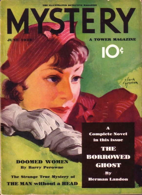 MYSTERY 1933 DOOMED WOMEN PULP CRIME HORROR TERROR VG