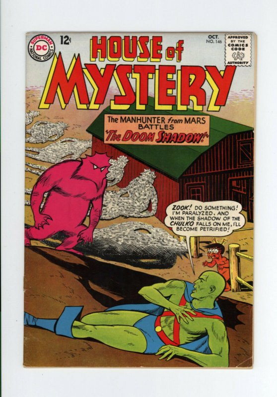 HOUSE OF MYSTERY #146 FN - MARTIAN MANHUNTER COVER - SCARCE 1964 DC