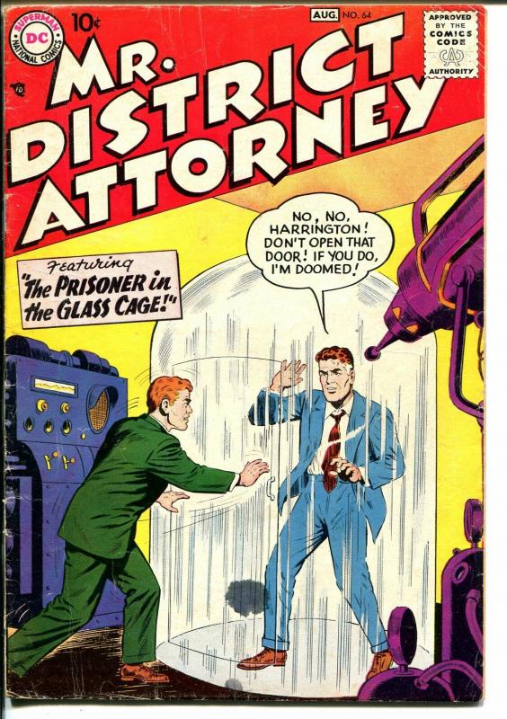 Mr. District Attorney #64 1958-DC-Prisoner in The Glass Cage-VG