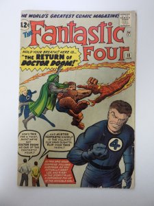 Fantastic Four #10 (1963) VG condition moisture damage