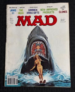 1979 MAD Magazine #204 VG 4.0 Alfred E Newman / Jaws Movie 2 / The Hulk