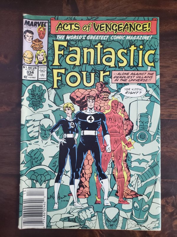 Fantastic Four 334 Mark Jeweler's Insert Newsstand Edition