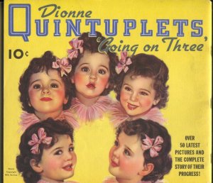 Dionne Quintuplets Going On Three-1936-Dell-pix & info-elusive pub-VG