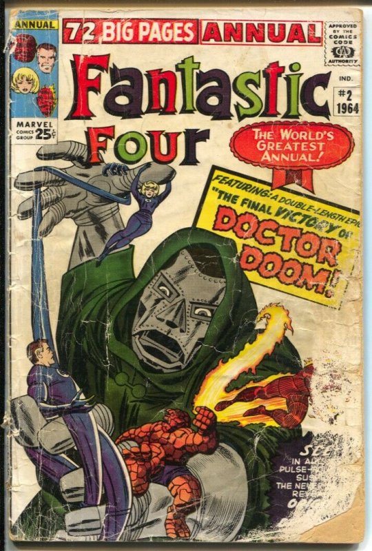 Fantastic Four Annual #2 1964-Marvel-rare variant-Dr Doom-Jack Kirby art-P/FR