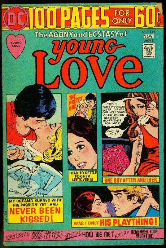 Young Love #112 1974- DC Romance 100 page giant- Never Been Kissed VG