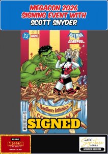BATMAN DEADPOOL #1 CONNER MEGACON 2026 SCOTT SNYDER SIGNED W/COA PRESALE NM
