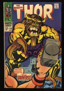 Thor #155 VG 4.0 Marvel Comics