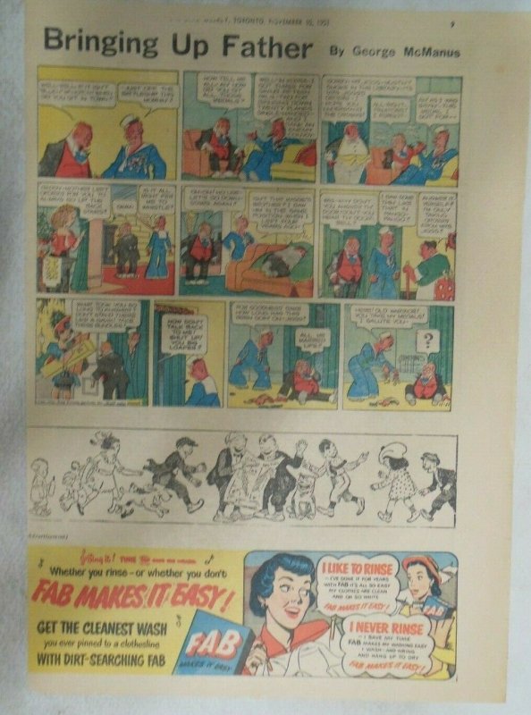 (7) Bringing Up Father Sundays by George McManus from 1951 Size: Tabloids