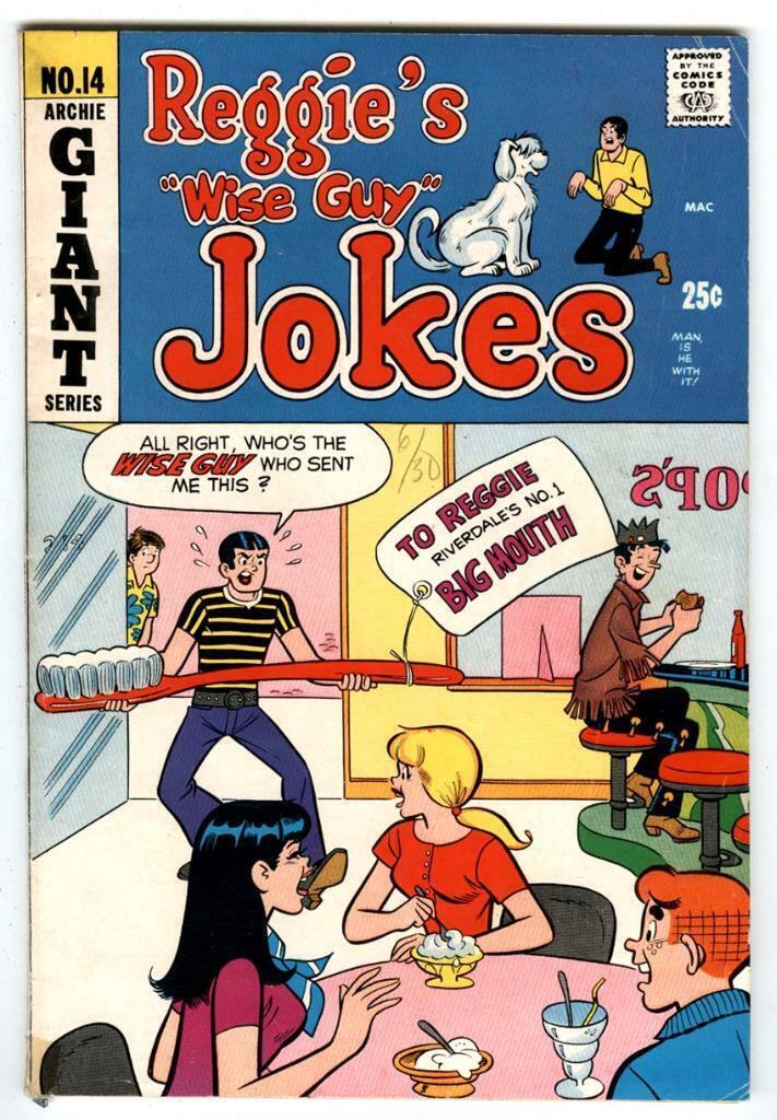 Reggies Wise Guy Jokes 14 Oct 1970 Giant 68 Pages Archie Betty Veronica Comic Books Bronze 