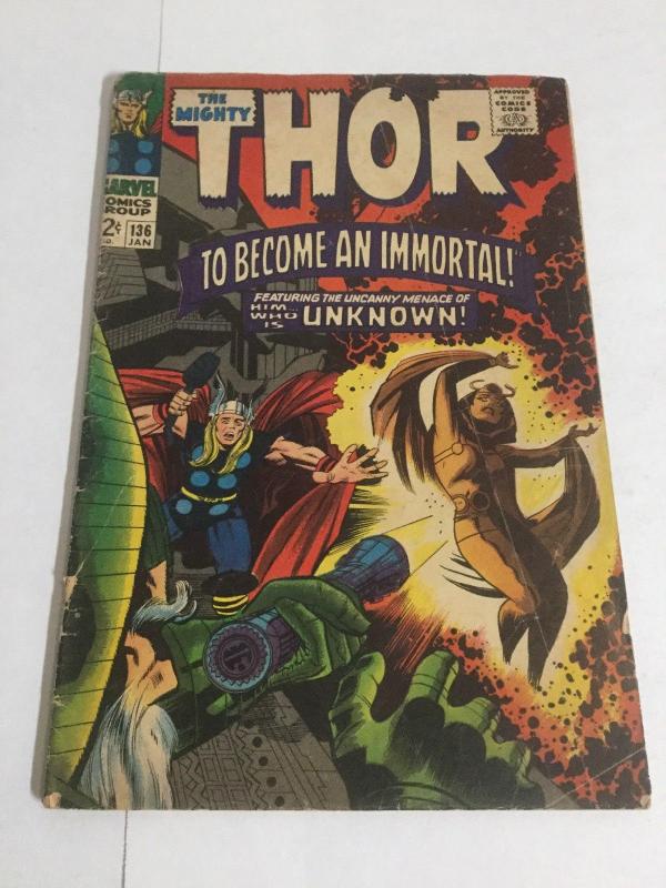 Thor 136 Gd Good 2.0 Marvel Comics Silver Age