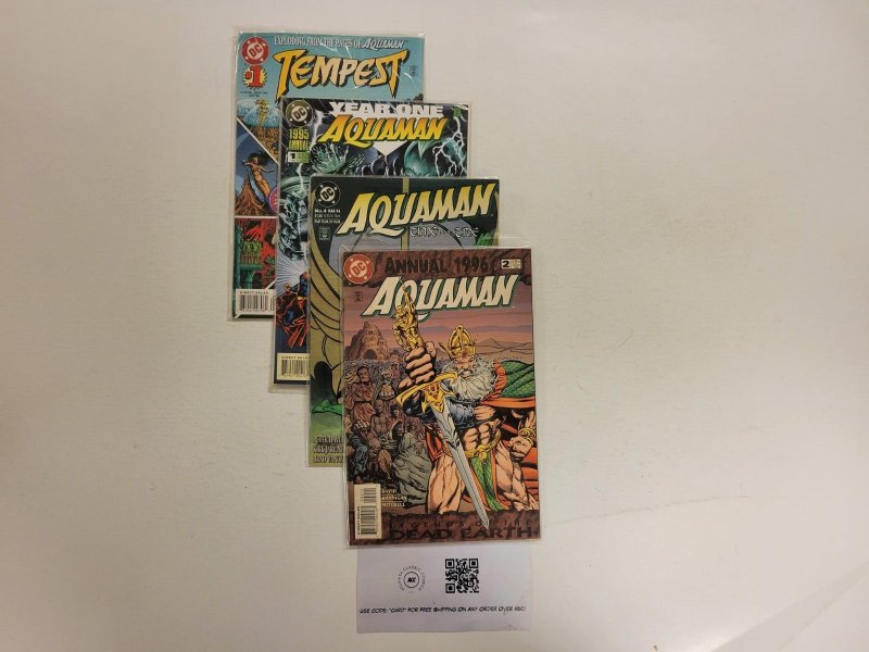 4 DC Comics #1 Tempest #4 1 2 Aquaman Annual 1995 1996 69 LP6