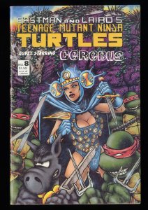 Teenage Mutant Ninja Turtles #8 VF- 7.5 Cerebus appearance!